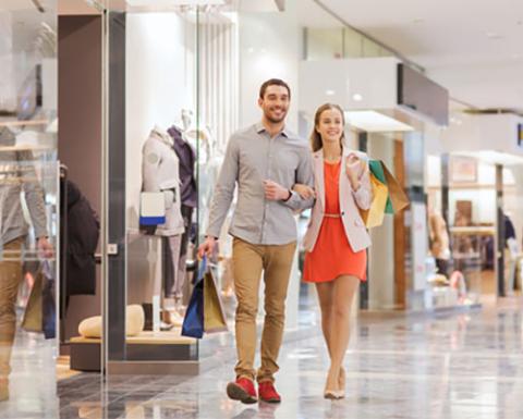 shopping center visitors